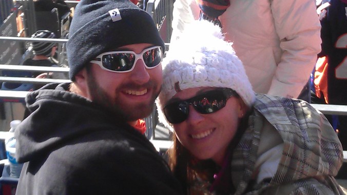 Pete's first Bronco's game!