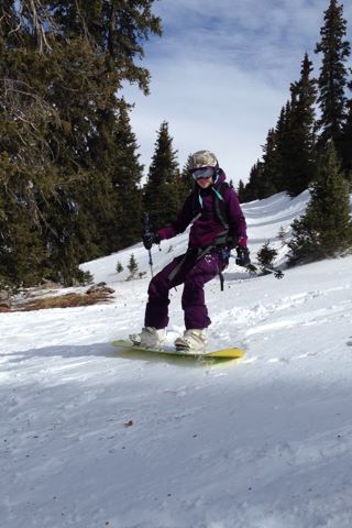 Riding down Berthoud with Ben