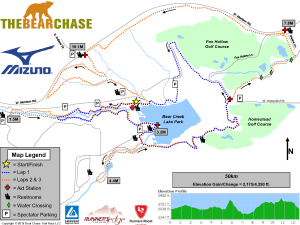 The Bear Chase 50K Map &  Course Profile