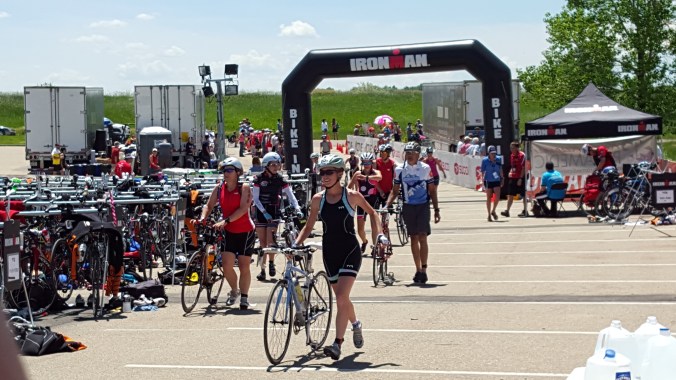 T2 - so happy to be off the bike!